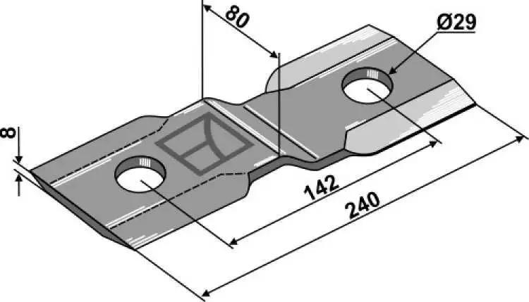 Mulchmesser 240x80mm